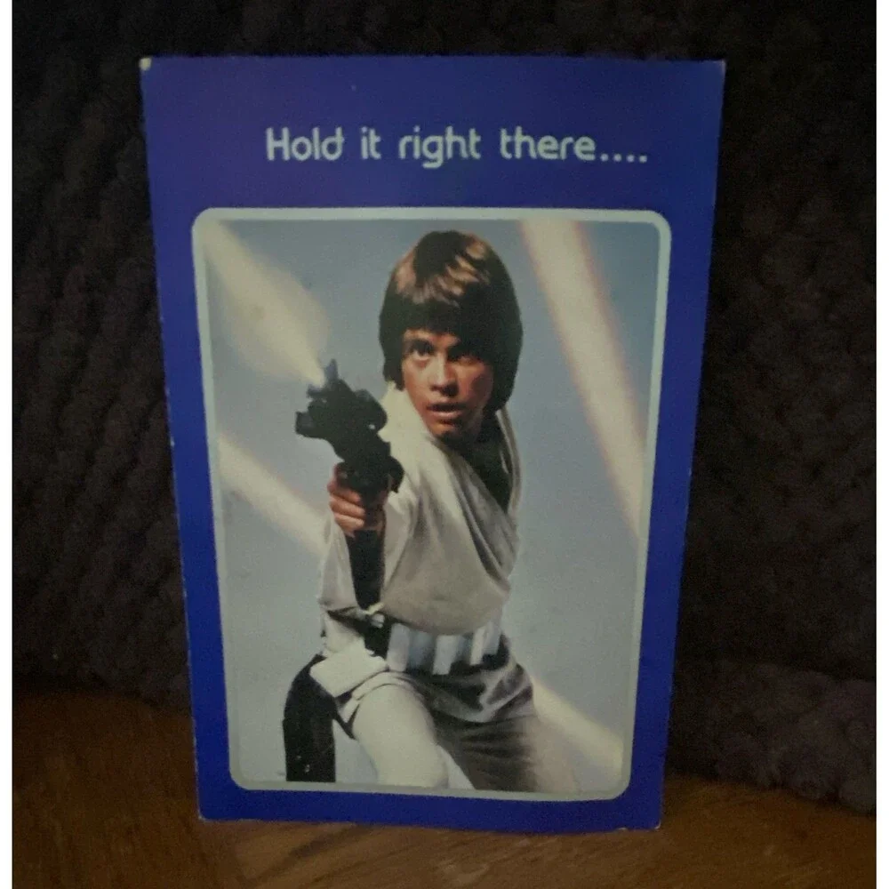 Star Wars Vintage Luke Skywalker Birthday Folded Greeting Card Drawing Board
